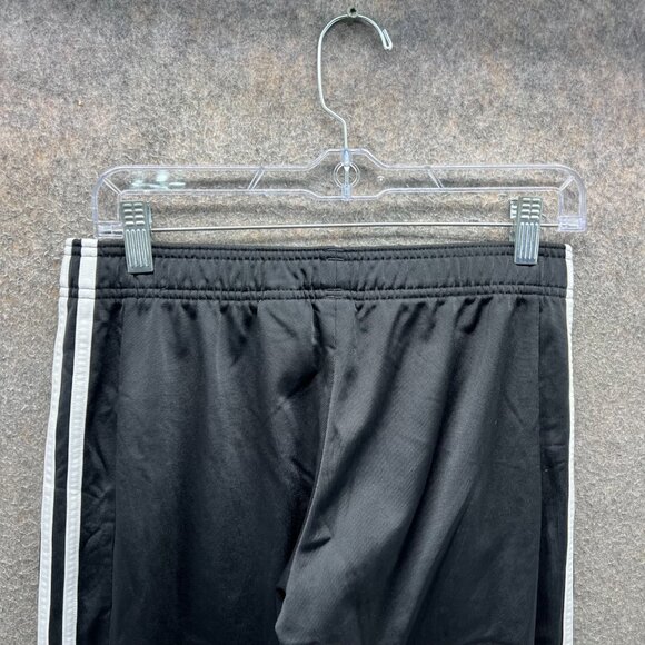 Adidas Track Pants Women Small Black White 3 Stripes Athletic Training Polyester - Picture 11 of 11